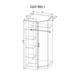 СОФИ СШУ860.1 Шкаф угловой | фото 2