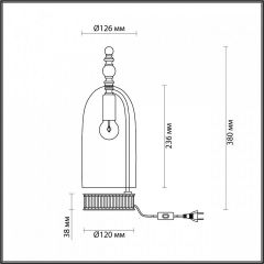 Настольная лампа декоративная Odeon Light Bell 4892/1T | фото 6