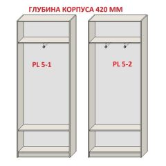 Шкаф распашной серия «ЗЕВС» (PL3/С1/PL2) Серый камень/Небраска натуральный | фото 8