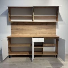 Кухонный гарнитур МОНАКО 2.0 м Серия 2 МДФ с фрезеровкой (Дуб Золотой/Белый матовый) | фото 3